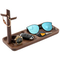Jolof Store Walnut Wood Key Tray | Entryway Jewelry Organizer Stand