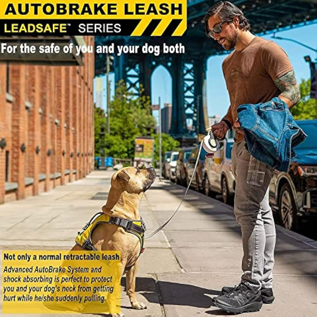 FIDA AutoBrake Retractable Dog Lead | Heavy Duty Anti-Pull Leash, 5m