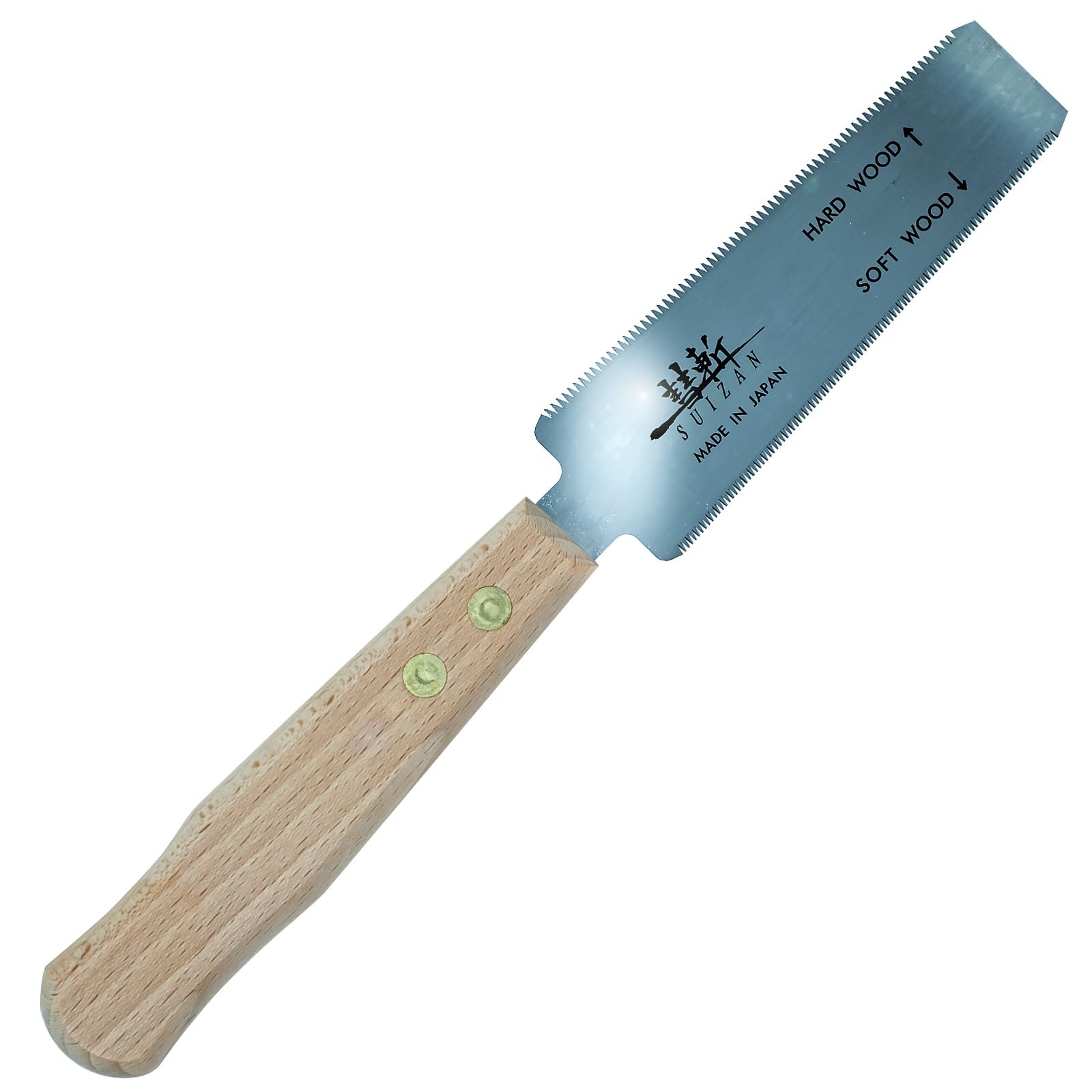 SUIZAN 120mm Flush Cut Saw | Japanese Ryoba Double Edge Pull Saw