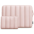 TECOOL 15.6 Inch Puffy Laptop Sleeve | Waterproof Protective Case - Pink
