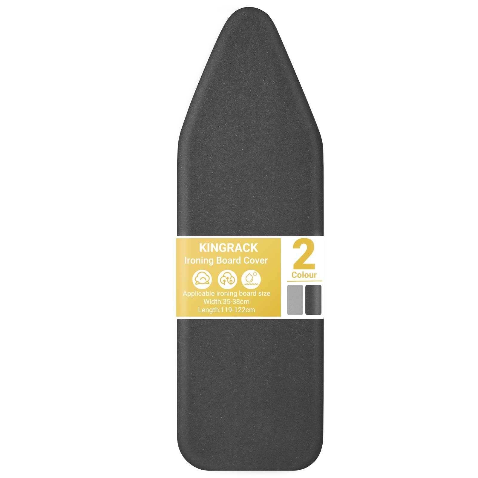 Ironing Board Cover – 100% Cotton with 7mm Padding, Black