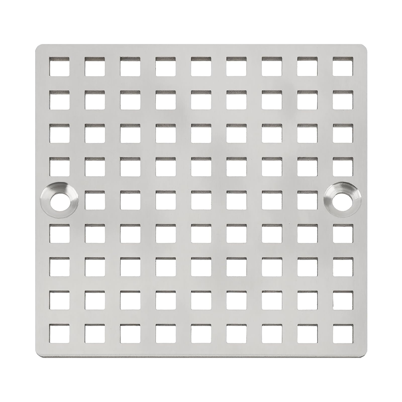 Briny River 4" Shower Drain Cover | Brushed 304 Stainless Steel Square