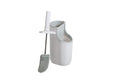 Addis Premium Silicone Toilet Brush & Storage Station - White/Grey