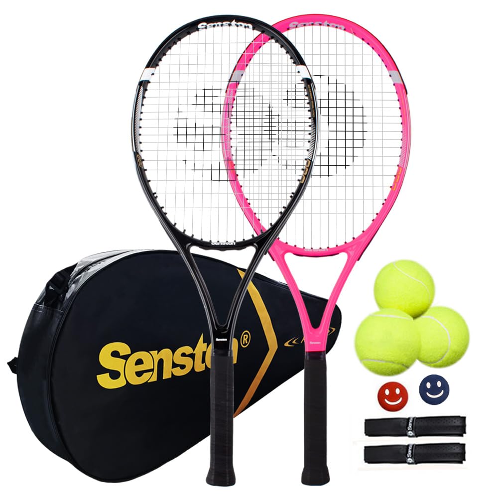 Senston 27 Inch Tennis Racket Set | Lightweight Carbon-Alloy Racquets