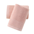 Pink Cotton Hand Towels – Waffle & Terry Weave – Set of 2