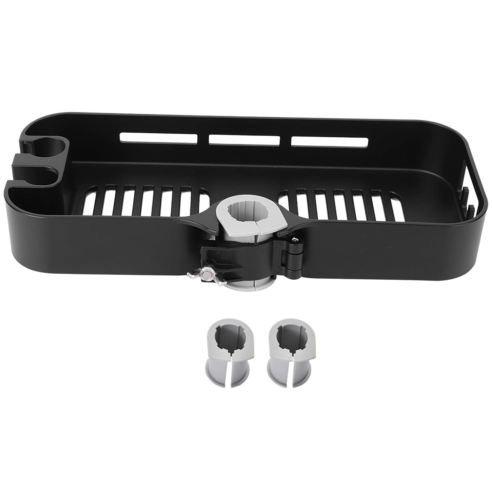 Fdit Matte Black Shower Pole Storage Rack with Shower Head Holder