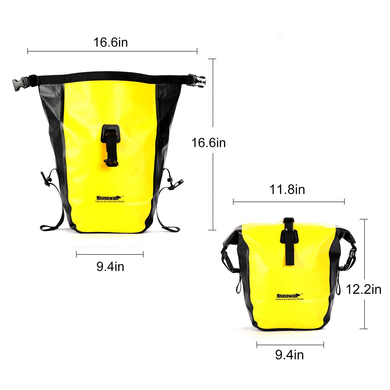 Rhinowalk Waterproof Bike Pannier Bag | 20L Bicycle Rear Rack Cargo