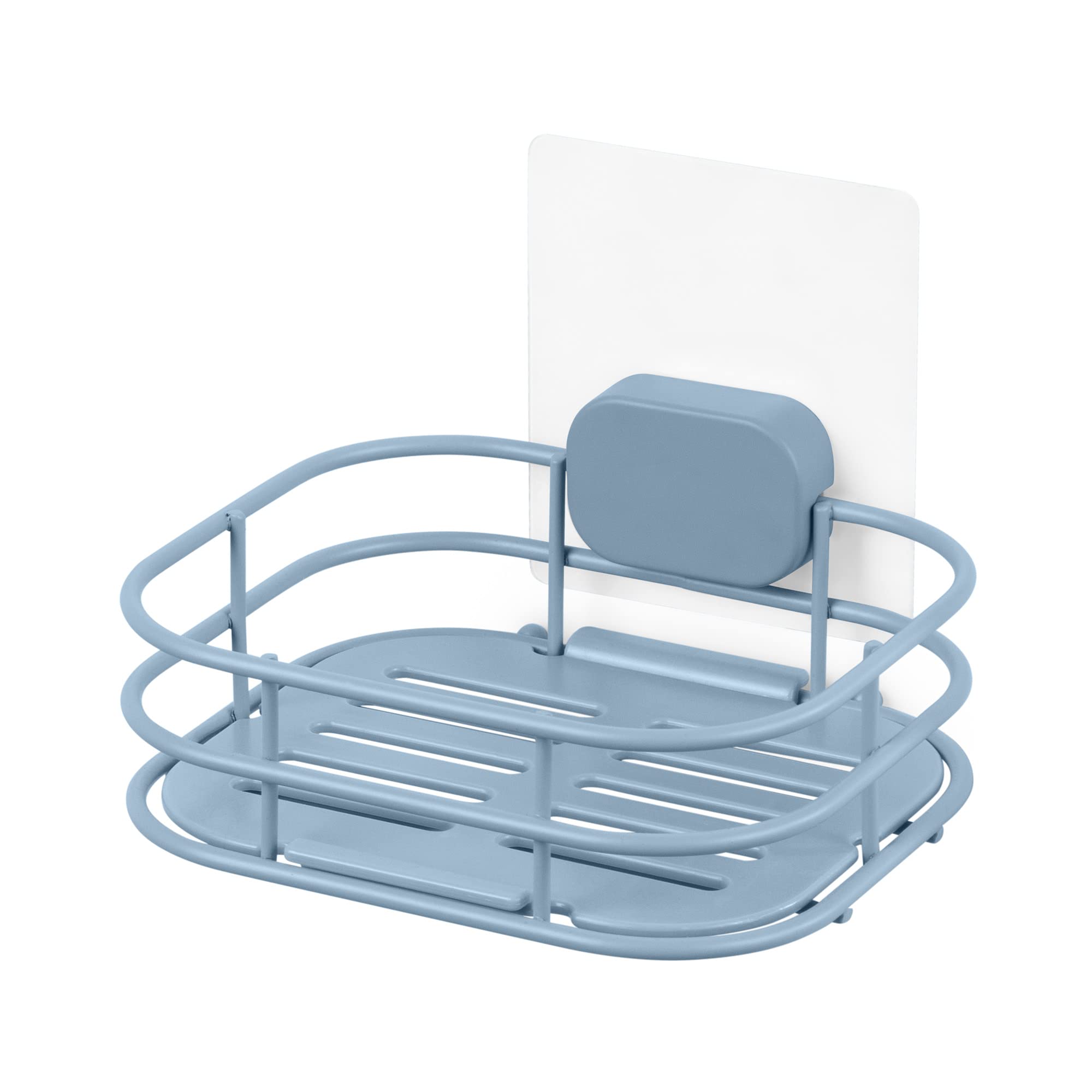 Compactor Grena Soap Holder – Blue Powder Coated Metal Wall Mount