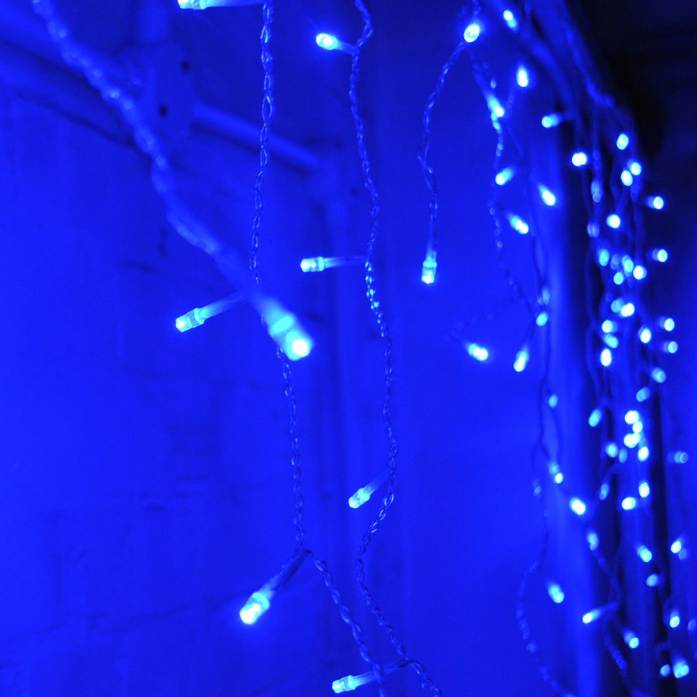 Jolof Store Blue Icicle Christmas Lights – 400 LED Waterproof 10M Fairy Lights