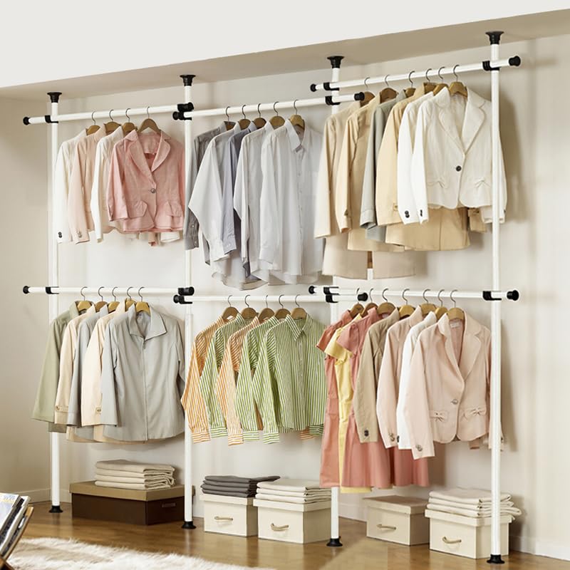 House of Home Heavy Duty Triple Telescopic Clothes Rail | 110-310cm