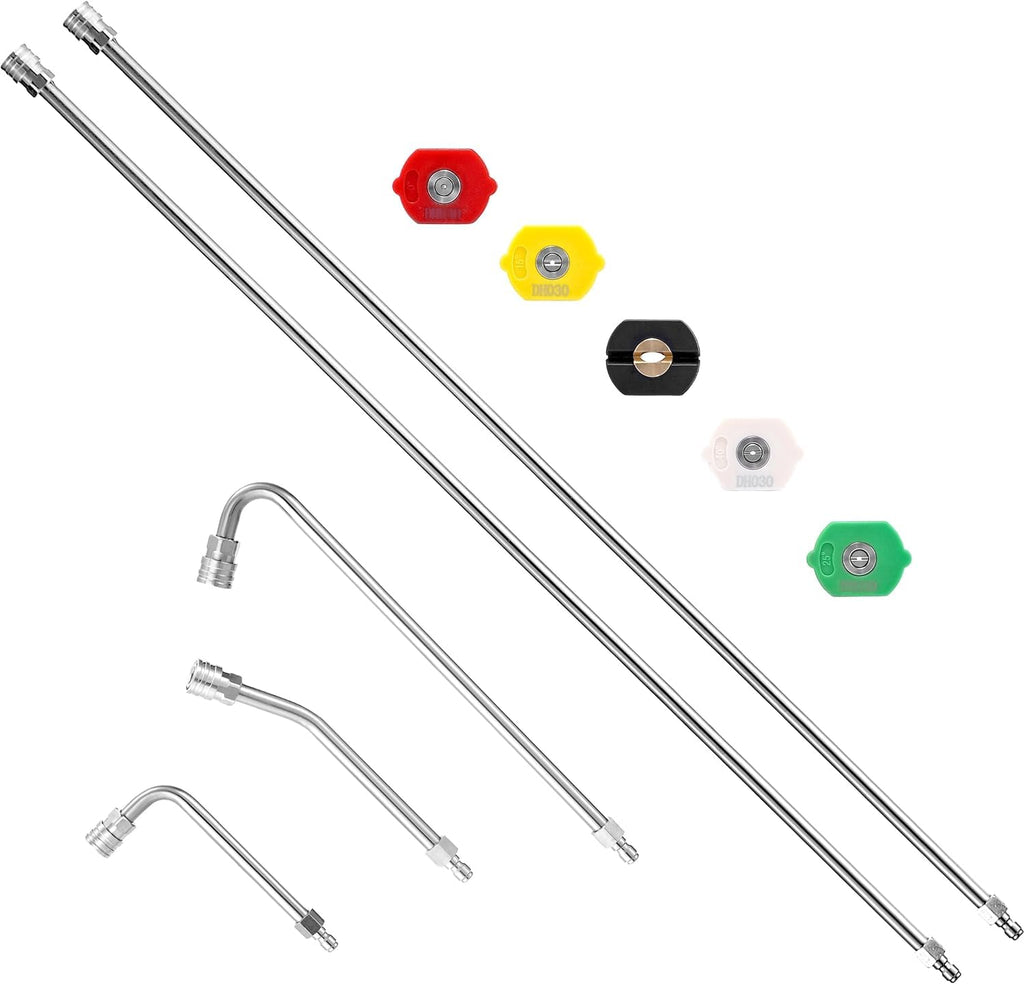 M MINGLE Pressure Washer Extension Wand – 120" Stainless Steel Gutter Tool