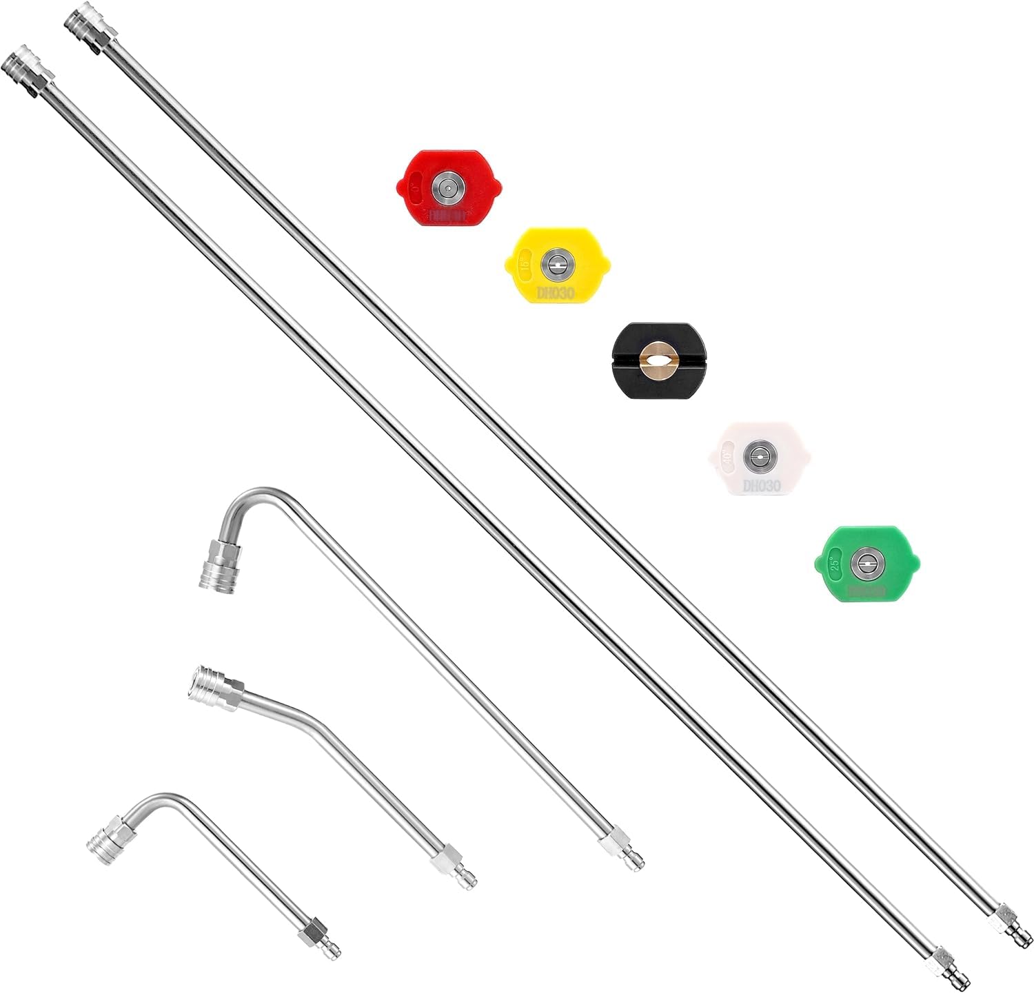M MINGLE Pressure Washer Extension Wand – 120" Stainless Steel Gutter Tool
