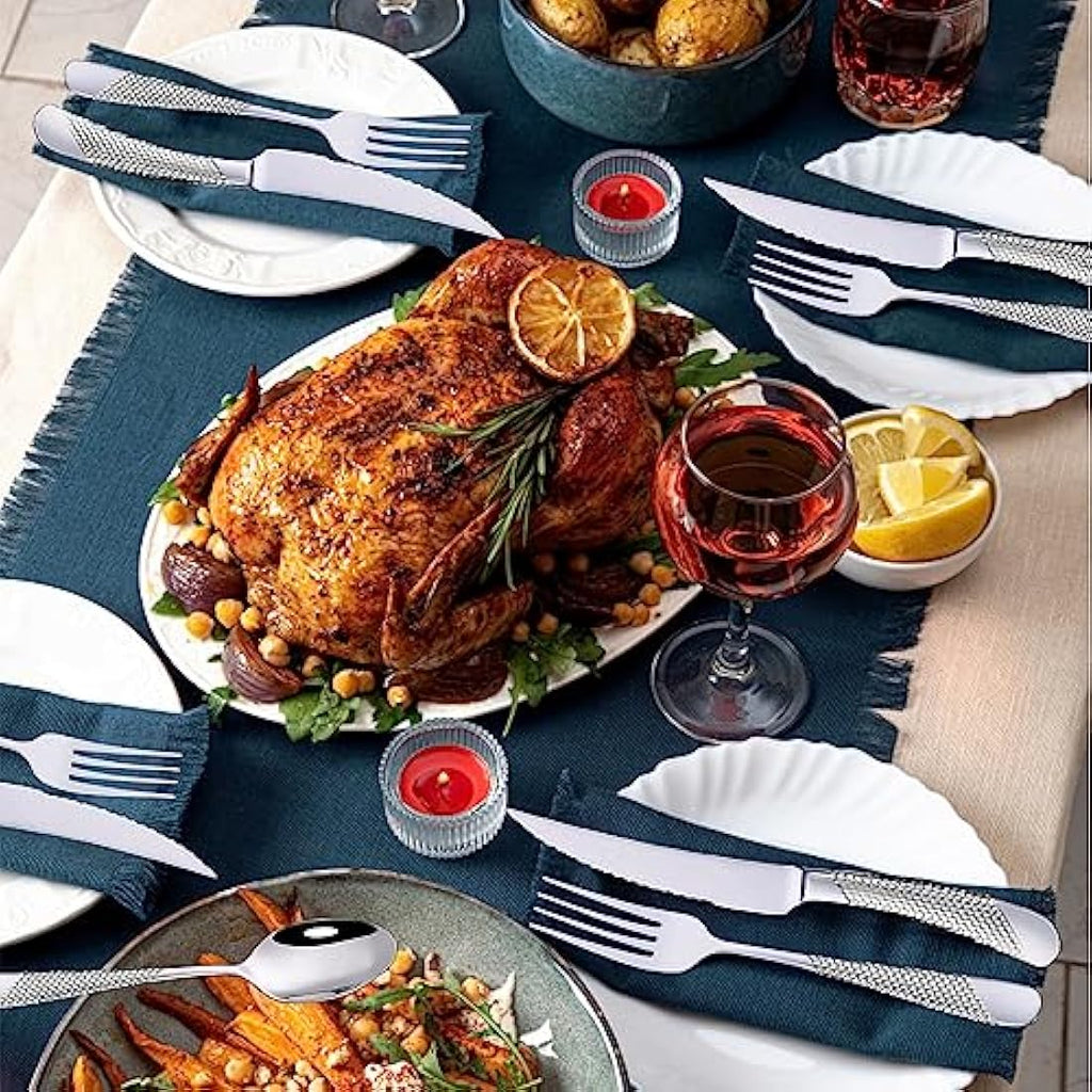24-Piece Stainless Steel Cutlery Set with Holder | Service for 6