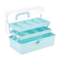 IGNPION 3 Tiers Craft Stackable Storage Box,Plastic Tool Dividing Organiser