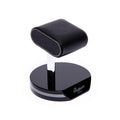 Rapport Single Watch Stand | Black Leather & High Gloss Silver
