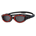Zoggs Predator Flex Polarized Swim Goggles – UV Protection, Red/Black