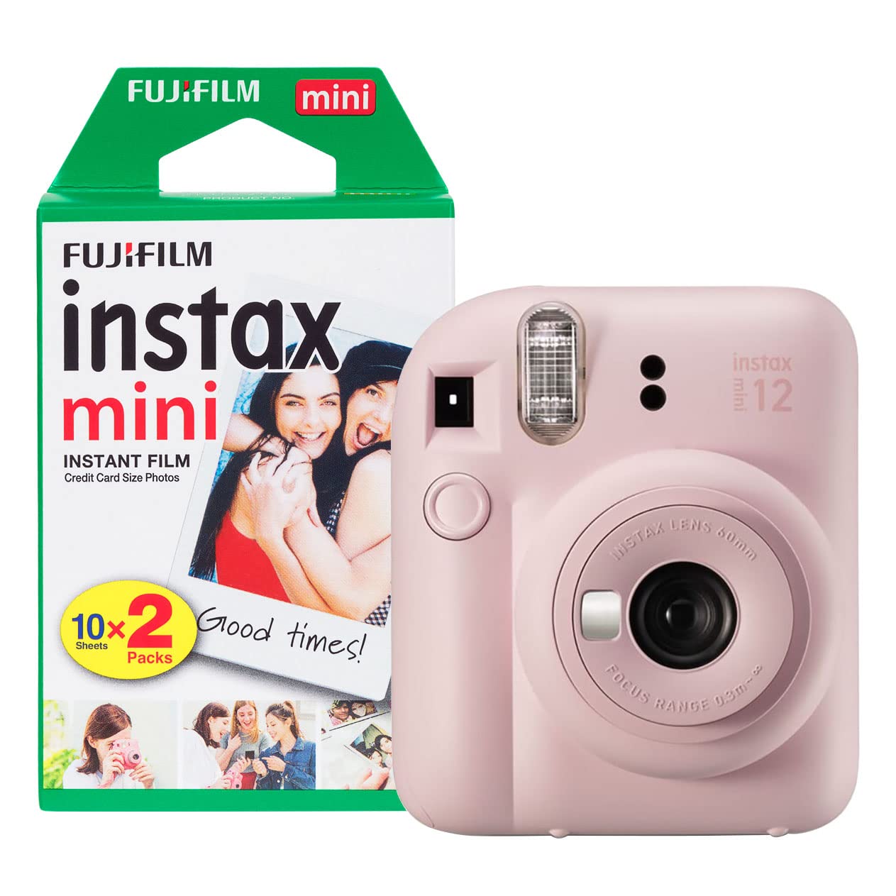 Fujifilm Instax Mini 12 Instant Camera with 20 Shots – Blossom Pink
