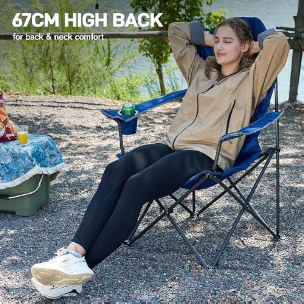 Ever Advanced Heavy Duty Folding Camping Chair | 160kg Oversized Seat