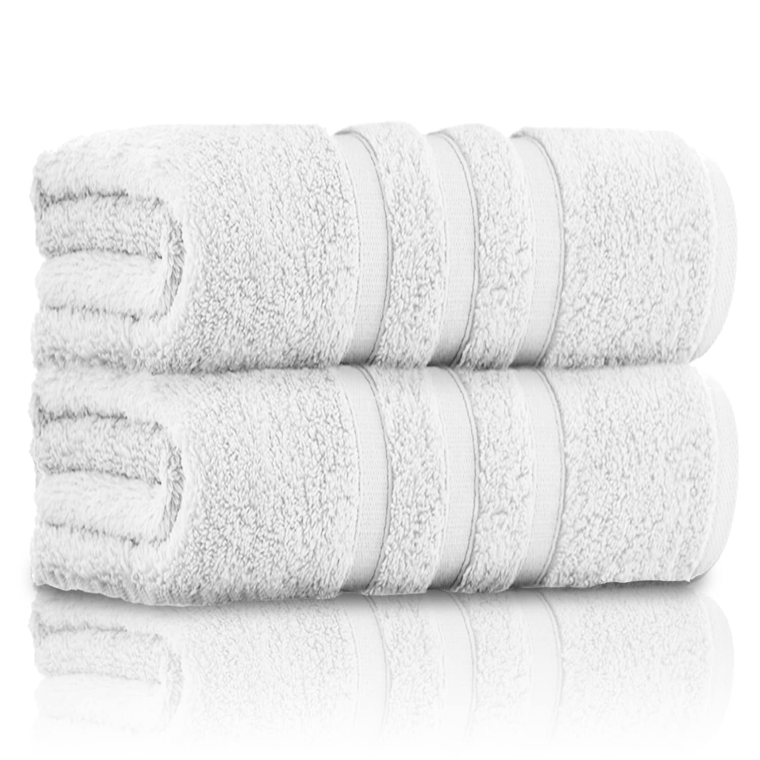 GC Gaveno Cavailia White Egyptian Cotton Bath Sheet – 550 GSM Zero Twist