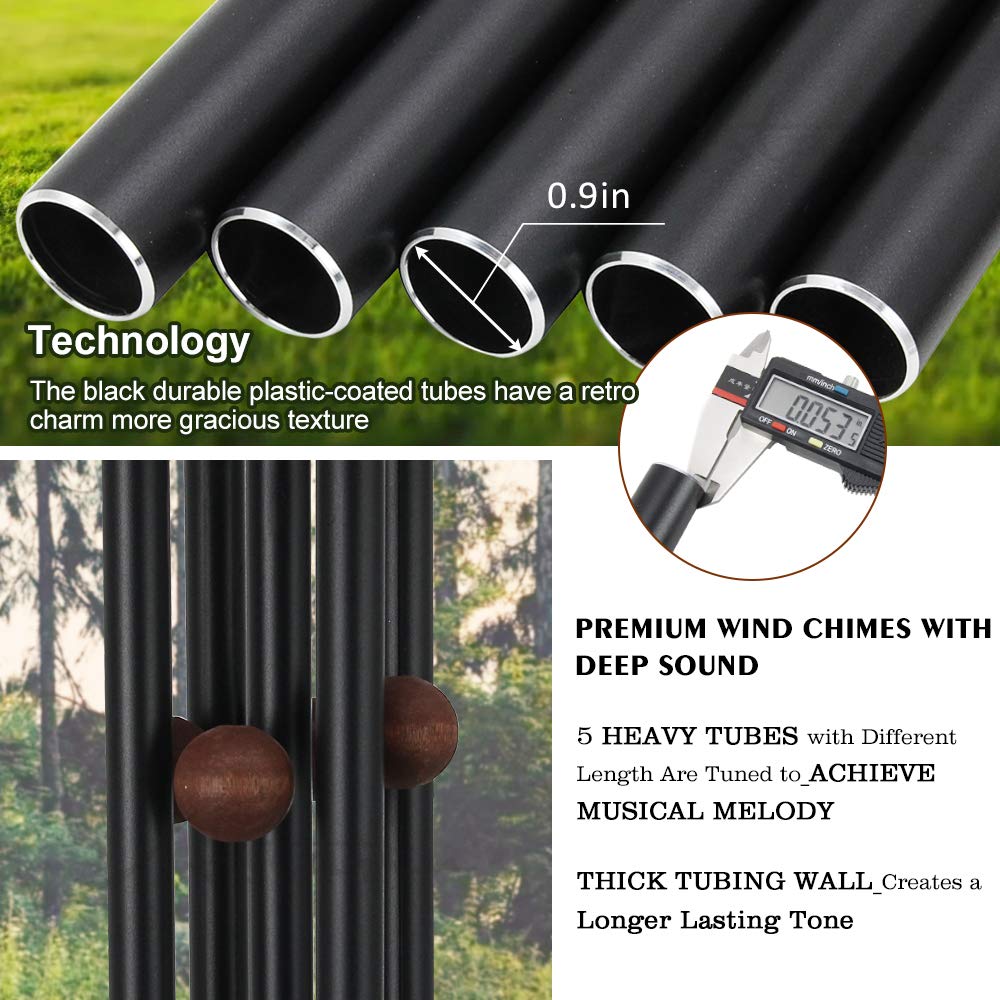 Astarin 36 Inch Wind Chimes Outdoor Deep Tone – Aluminum Memorial Chime