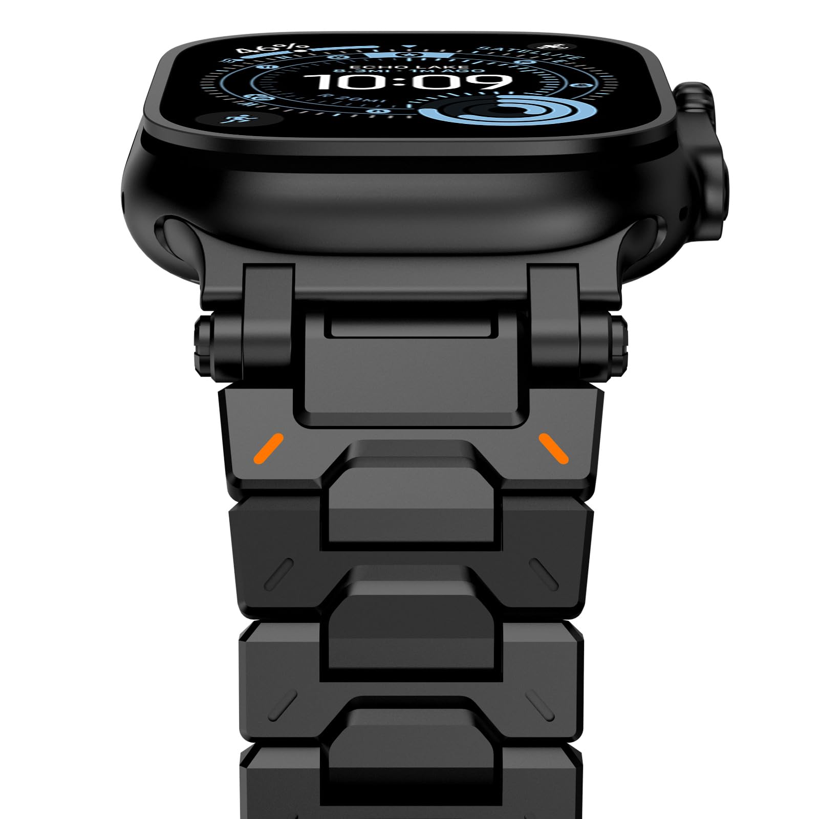 NewWays Stainless Steel Metal Strap for Apple Watch 42-49mm – Black