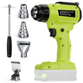 Jolof Store Cordless Heat Gun for Ryobi 18V ONE+ Battery with 4 Nozzles
