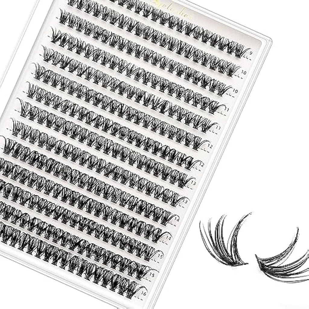 Bransfy DIY Eyelash Extension Clusters | 280pcs D Curl Faux Mink Lashes