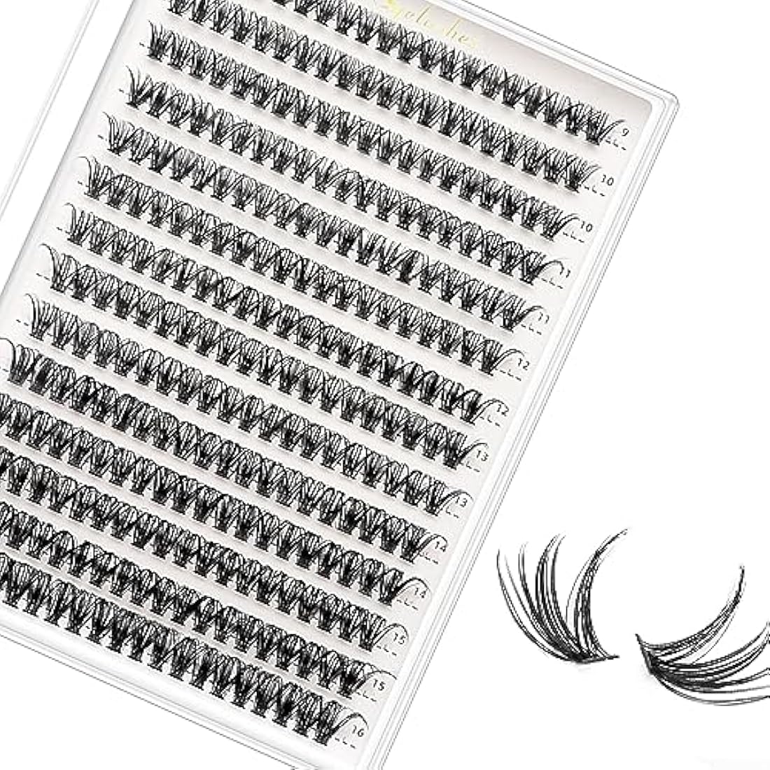 Bransfy DIY Eyelash Extension Clusters | 280pcs D Curl Faux Mink Lashes
