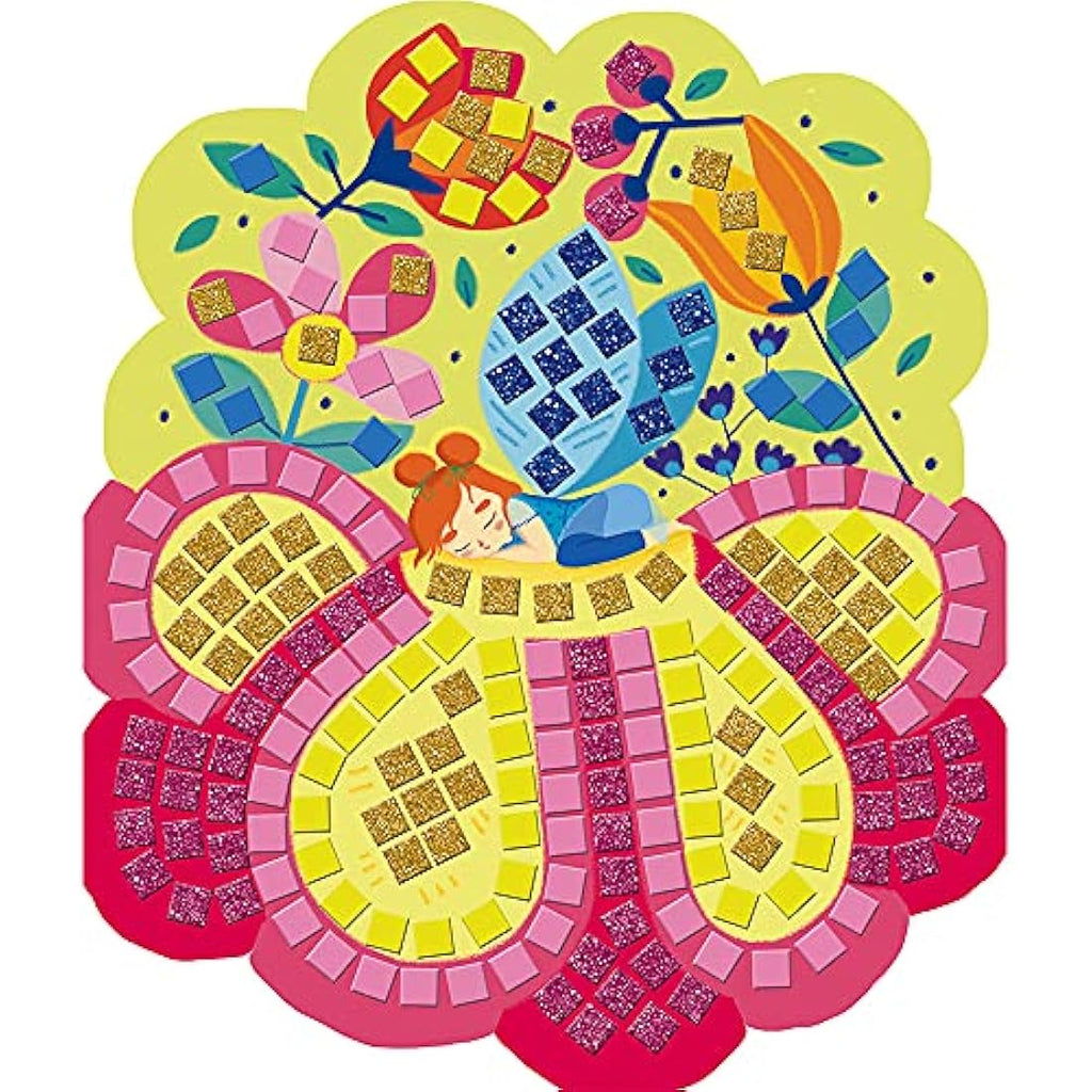 Janod Fairies Foam Mosaics Creative Kit – Kids Educational Art Set