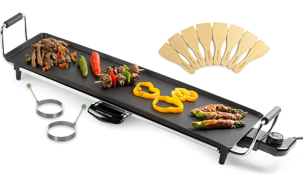Andrew James XL Teppanyaki Grill Plate | Non-Stick Electric Griddle