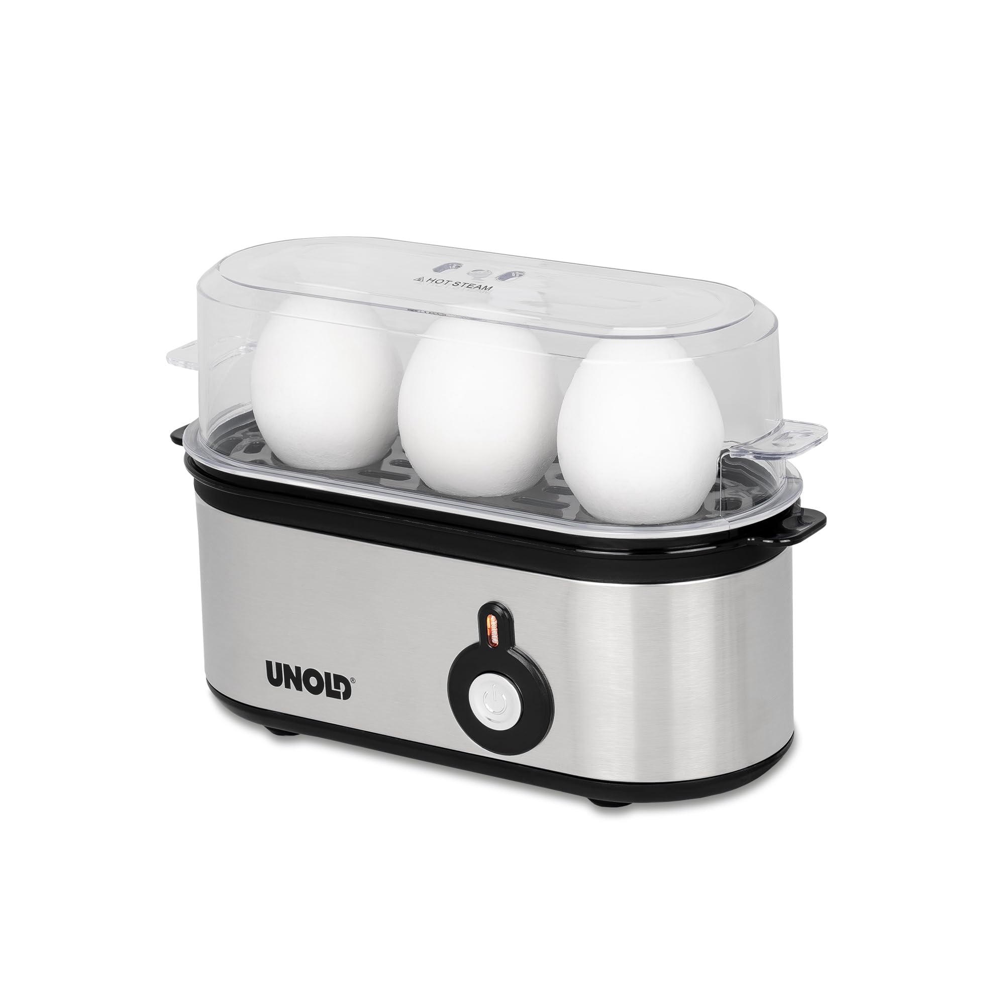 Unold Mini Electric Egg Cooker 38610 – 3 Egg Capacity, 210W Boiler