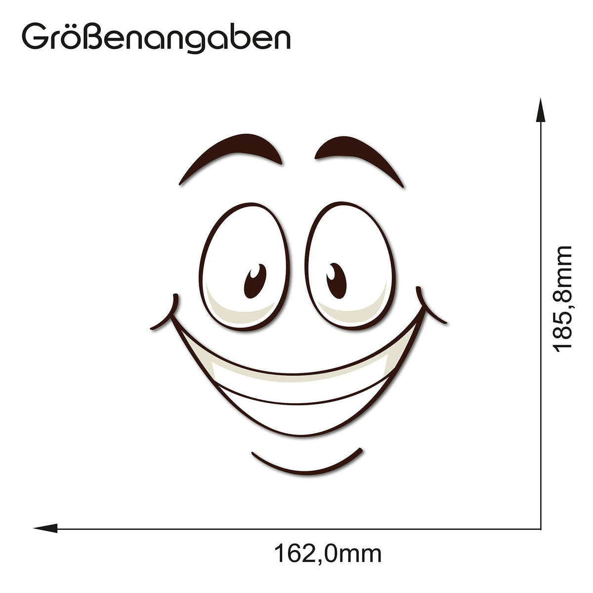 Graz Design R173-09 Toilet Seat Sticker with Funny Slogan R173-09 Smiling Face