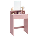 VASAGLE KAILYN Dressing Table - Modern Pink Makeup Vanity with Mirror