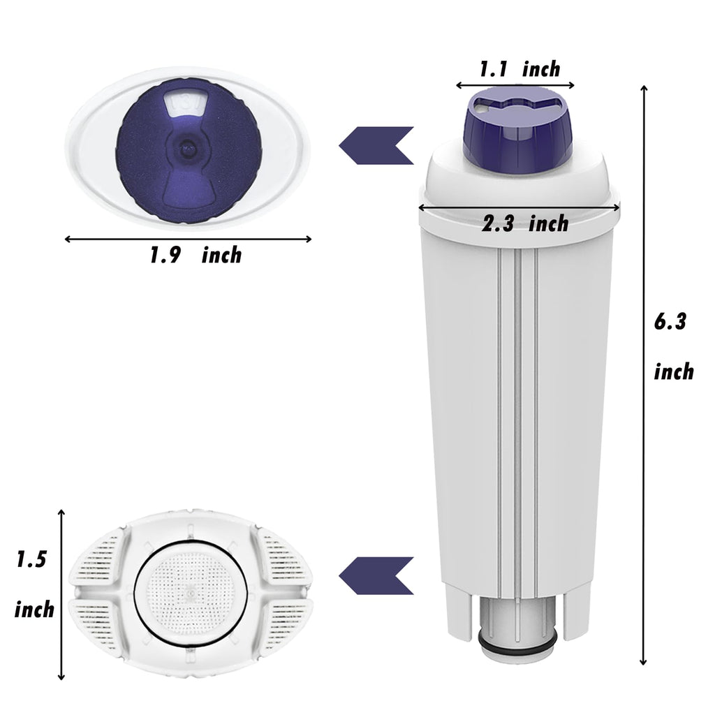 10-Pack Water Filter for DeLonghi DLSC002 Coffee Machines