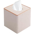 Rarapop Linen Square Tissue Box Cover – Cube Holder with Magnetic Bottom