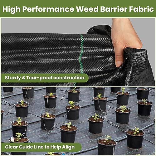 Velway Heavy Duty Weed Control Membrane | 1x50M Landscape Fabric