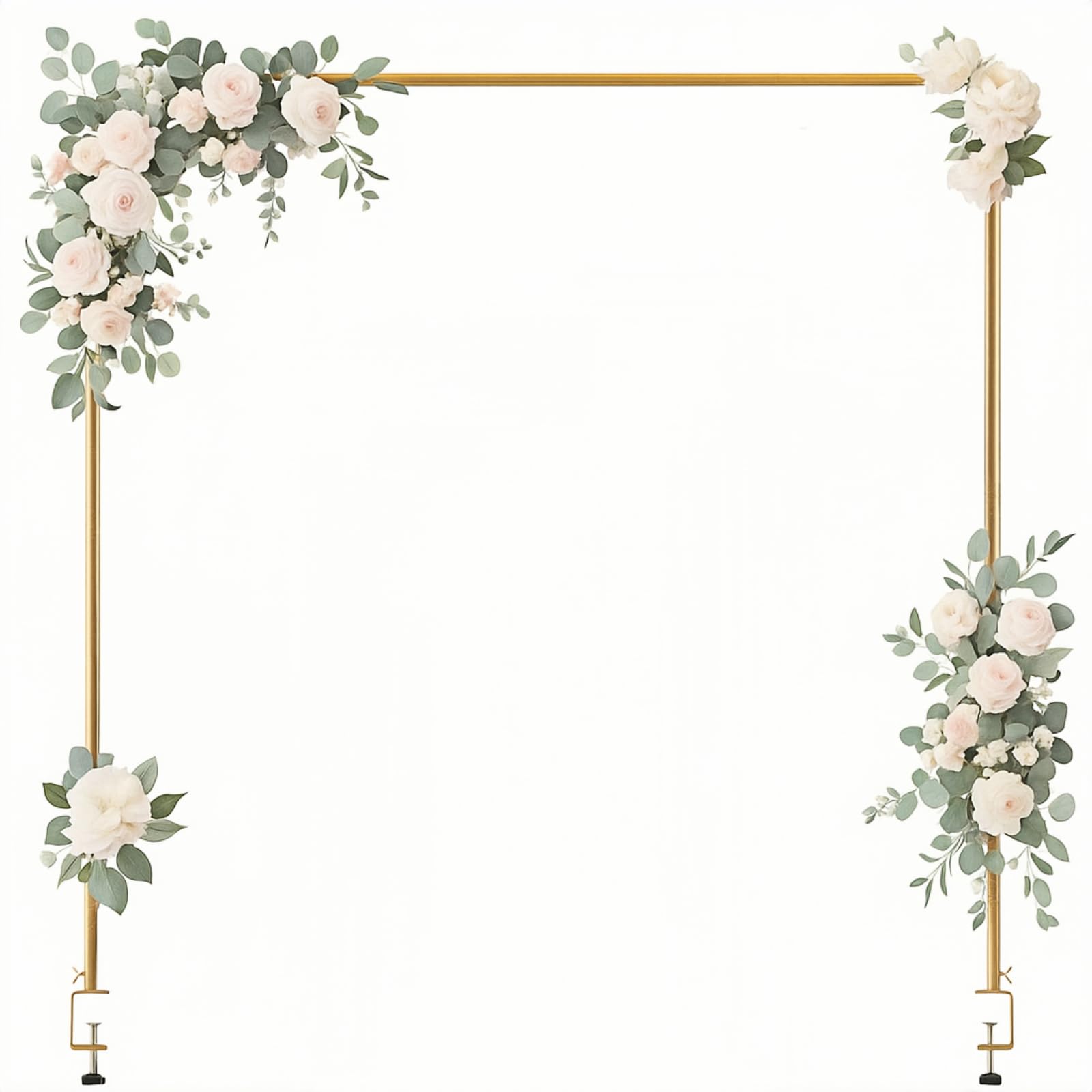 Metal Over The Table Rod Stand – Adjustable Gold Flower Arch