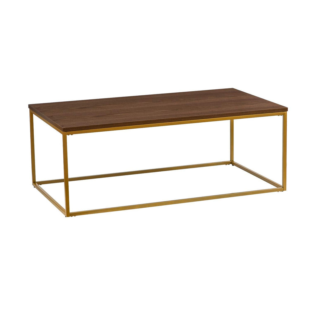 ASPECT Regis Coffee Table/Side Table Walnut/Gold, 110x60x41H cm, CFT49WN/G