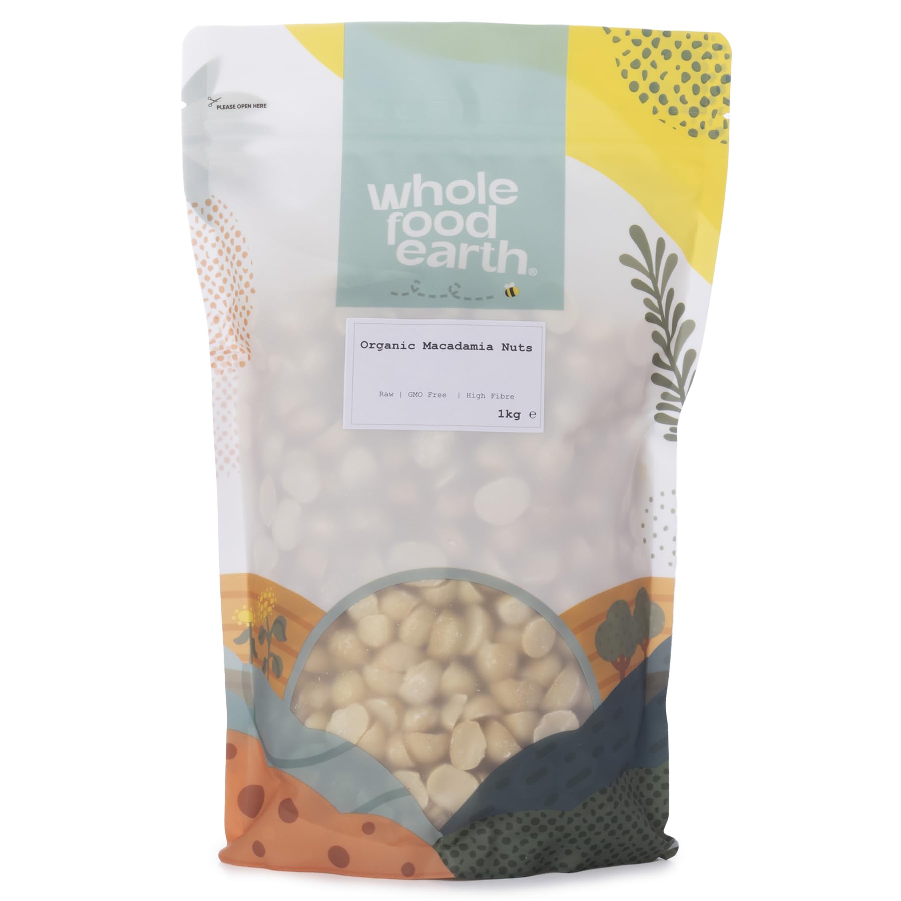 Wholefood Earth Organic Raw Macadamia Nuts – 1kg Vegan Keto Snack
