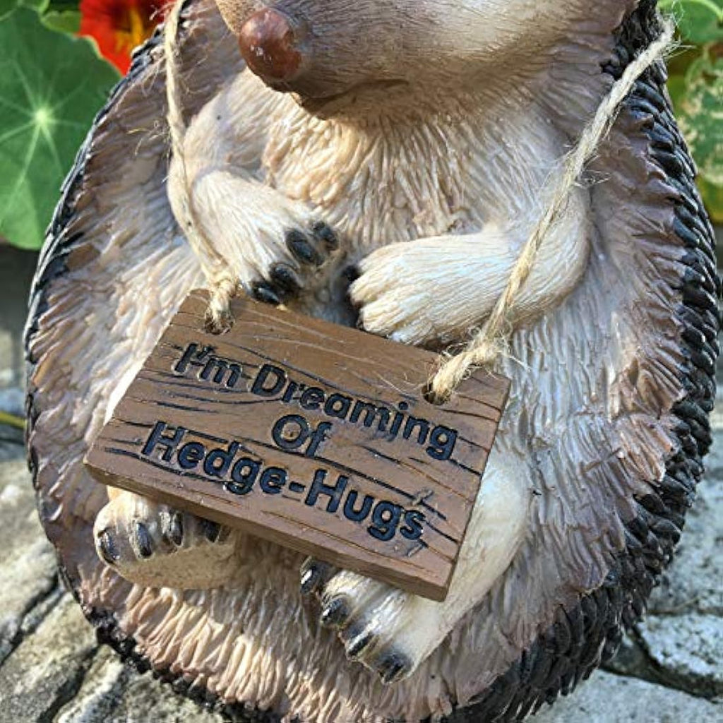 Heather Hedgehog Garden Ornament – Weatherproof Resin Statue