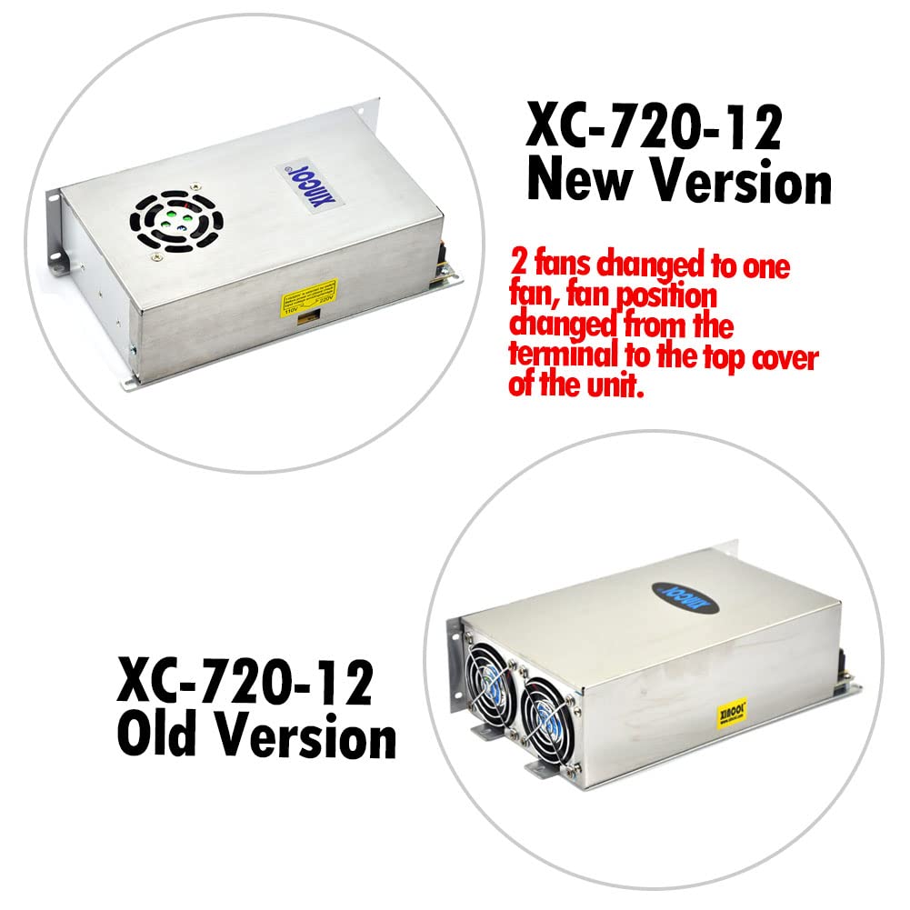 XINCOL 12V 60A 720W Switching Power Supply | SMPS Transformer for LED Strips