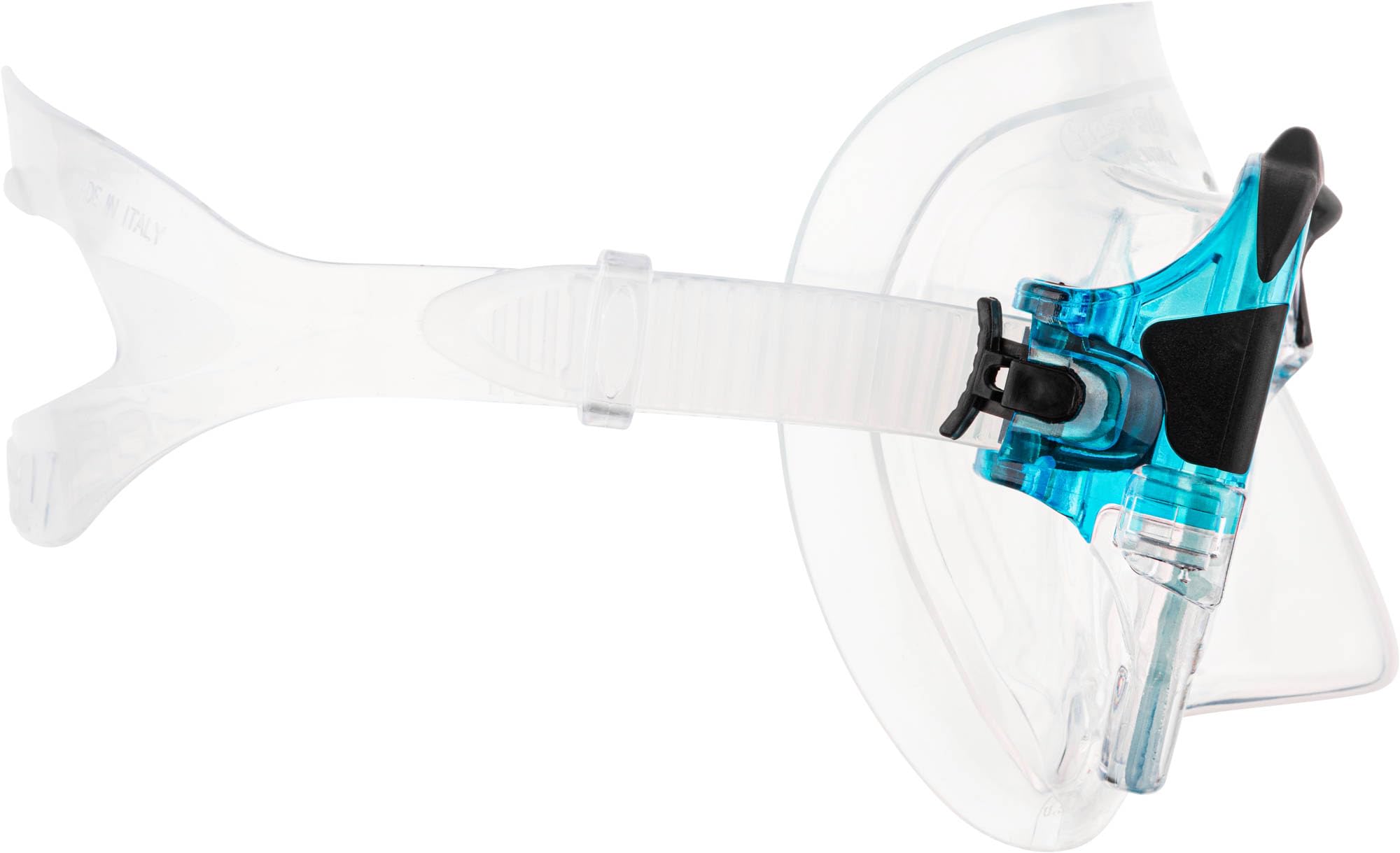 Cressi Matrix Snorkeling & Scuba Diving Mask – Low Volume – Clear/Aquamarine