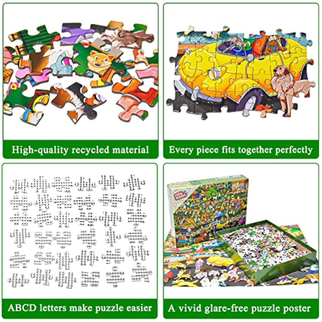 HUADADA Dog Party Jigsaw Puzzle for Adults – 1000 Piece Recycled Paper