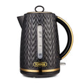Tower Empire 1.7L Electric Kettle – 3000W Rapid Boil, Black & Brass