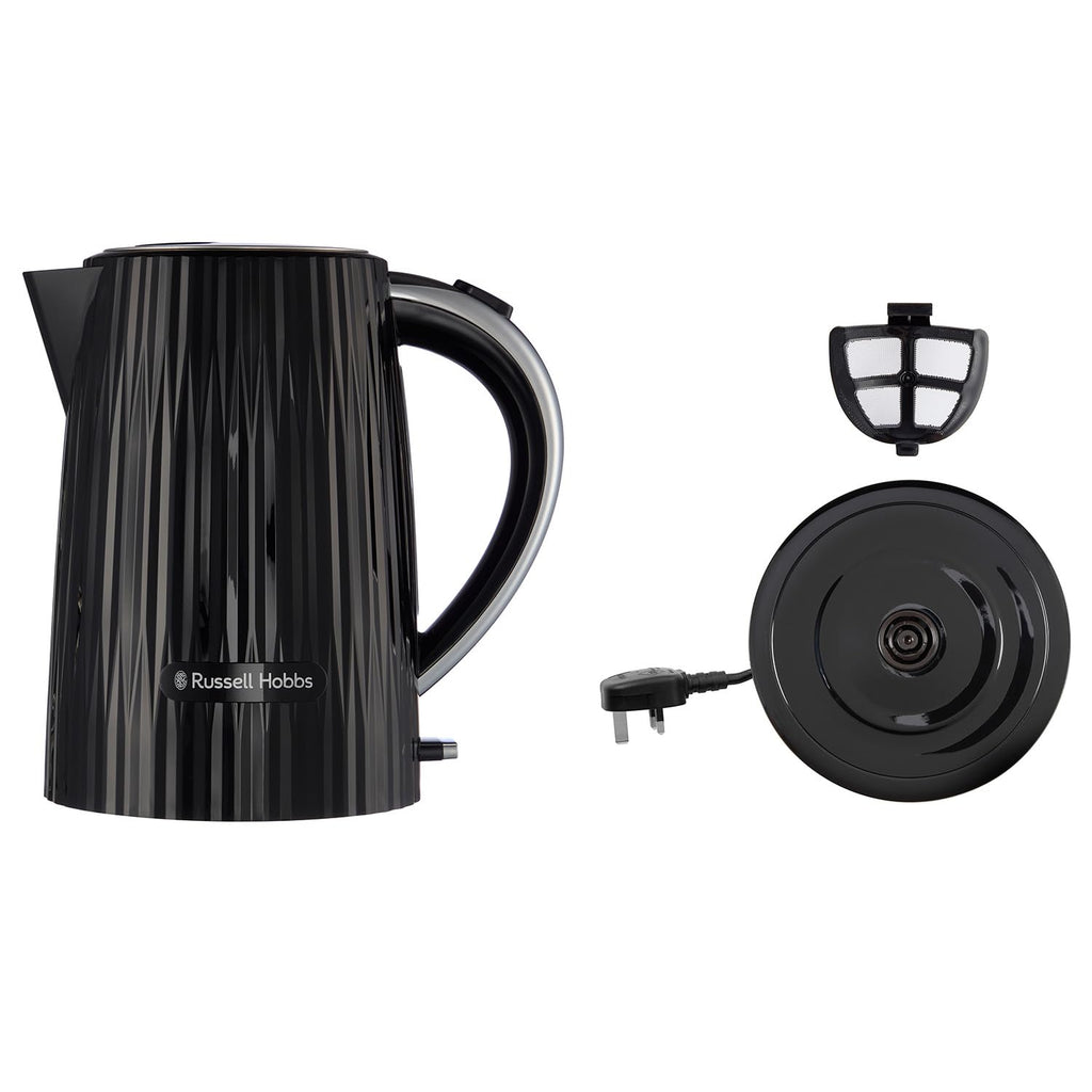 Russell Hobbs Electric Kettle – 1.7L Black Textured Design, 3000W
