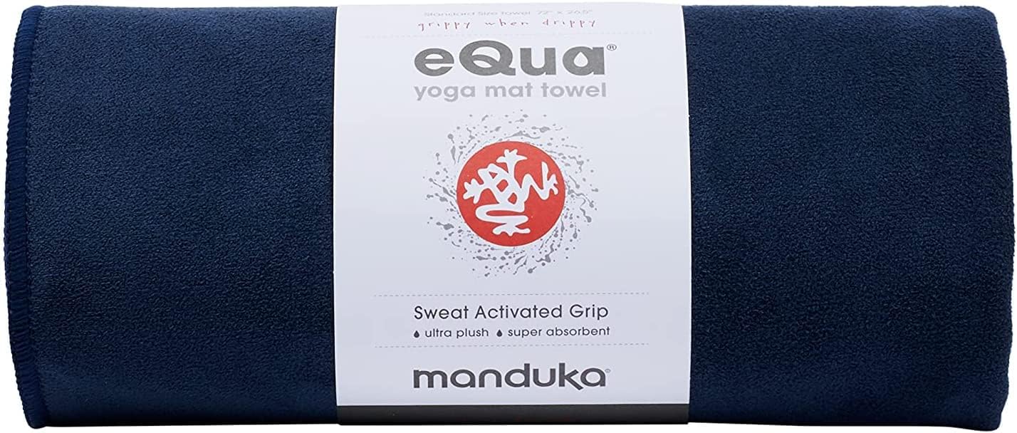 Manduka eQua Yoga Mat Towel – Non-Slip Microfiber Moisture Wicking