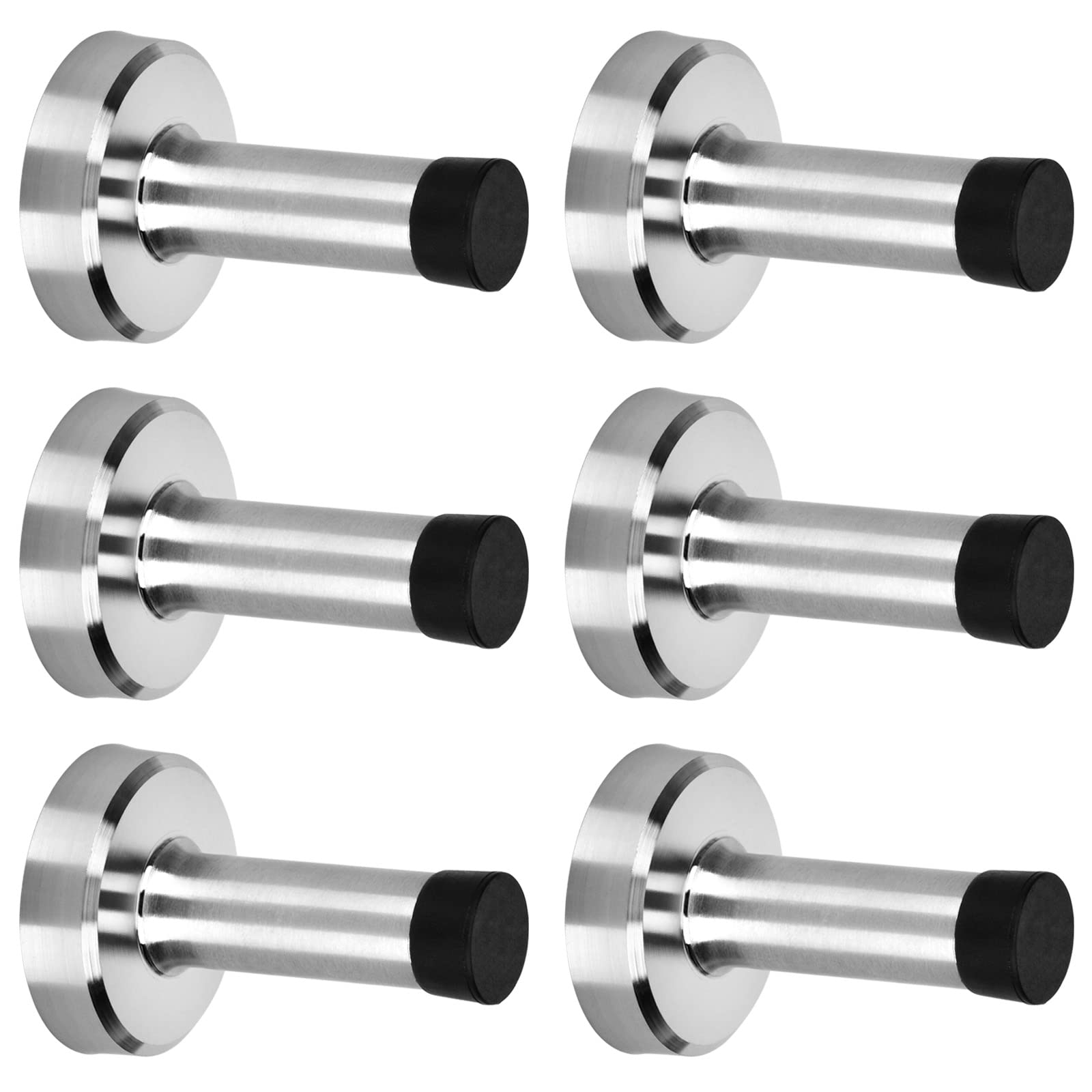 Jolof Store Stainless Steel Door Stopper – 6 Pack Wall Mounted Protector