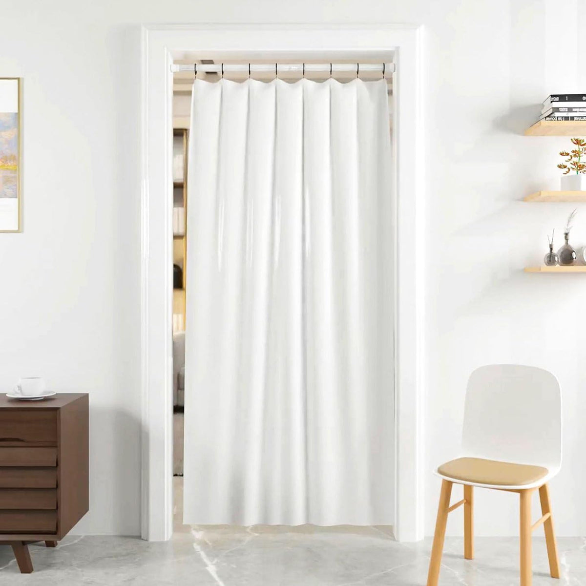 Shower Curtain Pole No Drill Extendable Curtain Rods Extendable For Windows Shower Wardrobe Silver 83-145CM