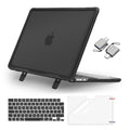 MOSISO MacBook Air 13.6 Case – Shockproof Cover with Kickstand, Black