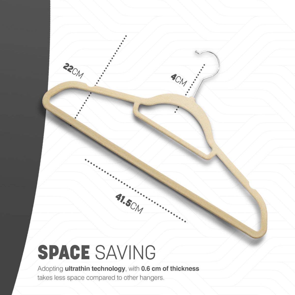 KEPLIN Velvet Hangers 50 Pack 45cm -Thin Non-Slip Clothes Coat hangers with Tie Bar and 360 Degree Hook for Home Storage Durable - image 2